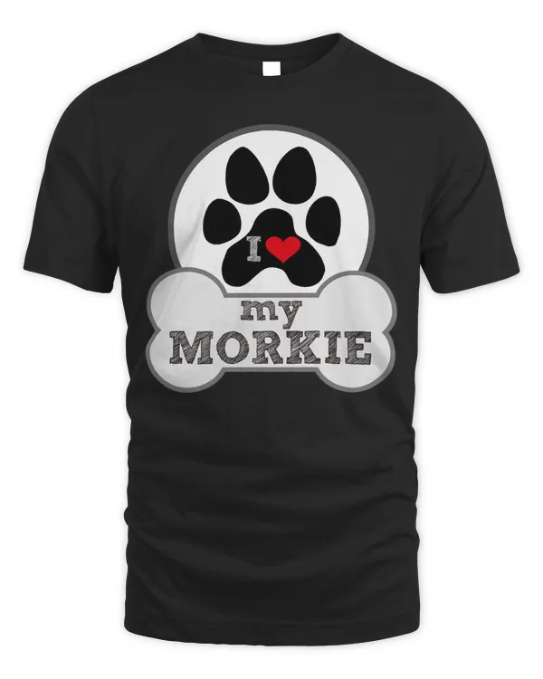 I love my Morkie Paw Dog Lover Pullover Hoodie