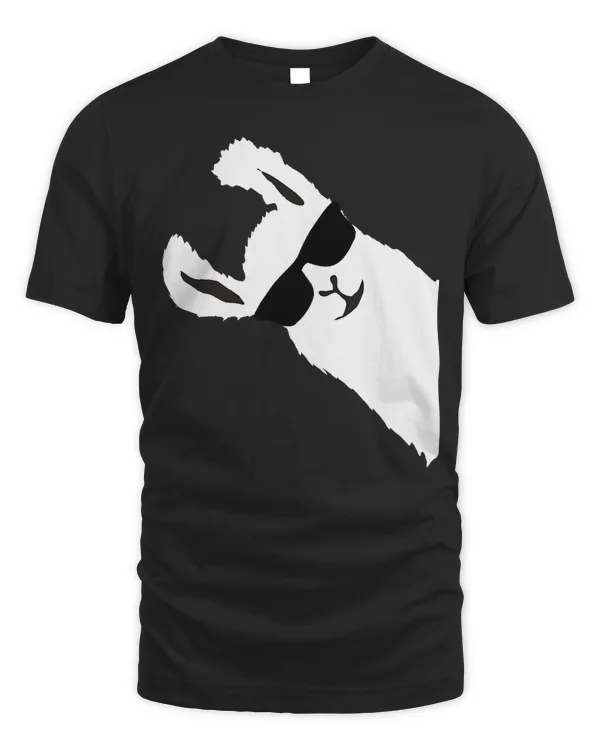 Funny Llama Alpaca With Sunglasses T-Shirt