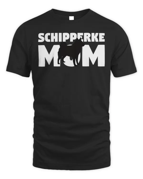 Gift for Dog Mother 'Schipperke Mom' Funny Schipperke T-Shirt