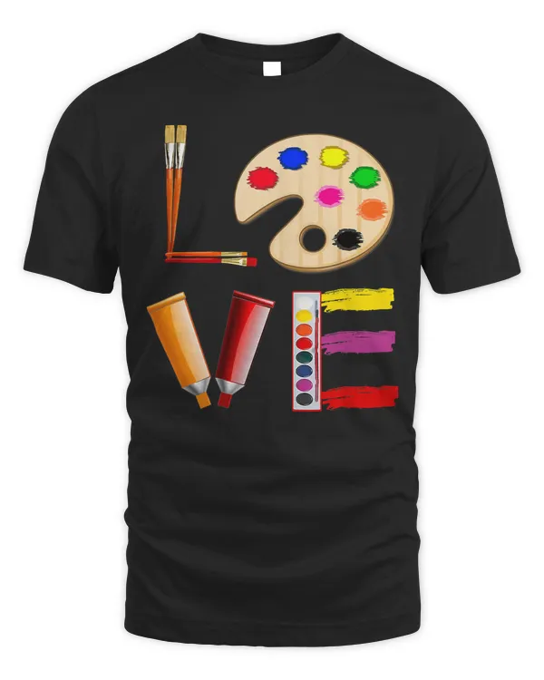 Art Love Gift for Teacher Artist Painter T-Shirt