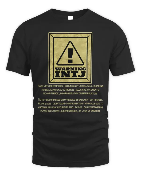 Architect INTJ Personality Type Introverts Thinkers Gift T-Shirt