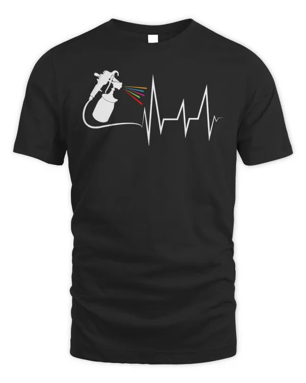 Car Painter Heartbeat Paint Gun Pulse EKG Auto Body Painter T-Shirt