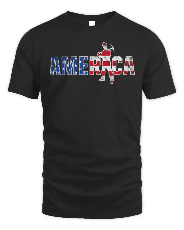 Coal Miner America Funny Mining Mine Worker Gifts T-Shirt