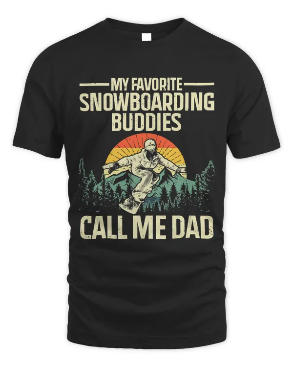 Cool Snowboarding Art Men Dad Father Snowboard Snowboarder T-Shirt