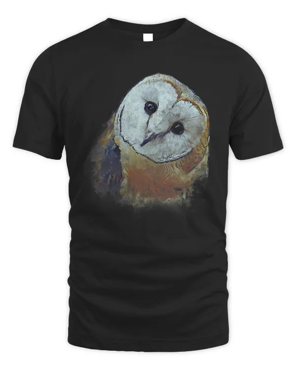 Barn Owl Painting Owl Art T-Shirt