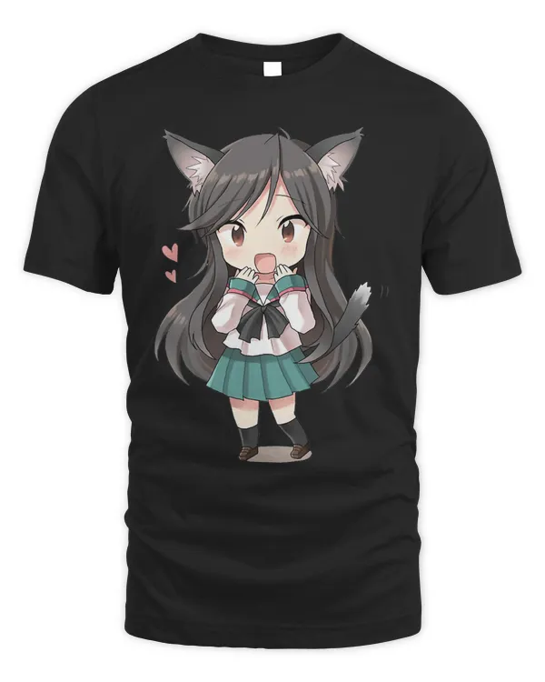 Chibi Catgirl Maid Catgirl Anime Costume Cat Girl Cosplay T-Shirt