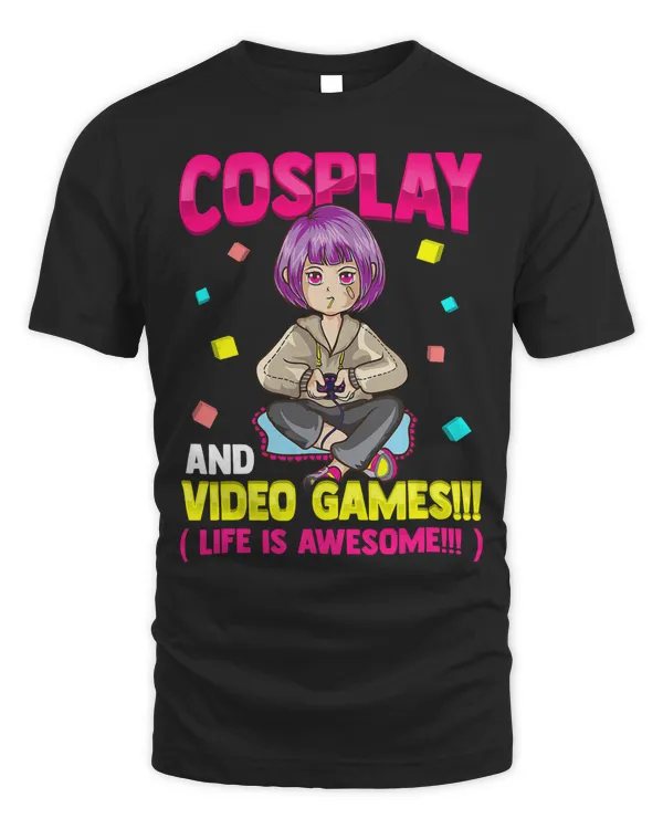 Cosplay & Video Games Console Kawaii Gaming Anime Gamer Girl T-Shirt