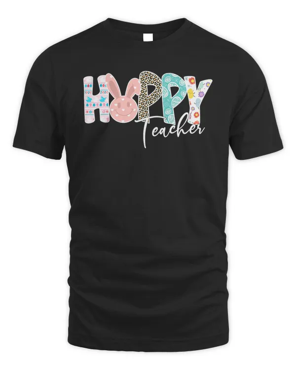 Hoppy Teacher Happy Easter Day Funny School Party T-Shirt