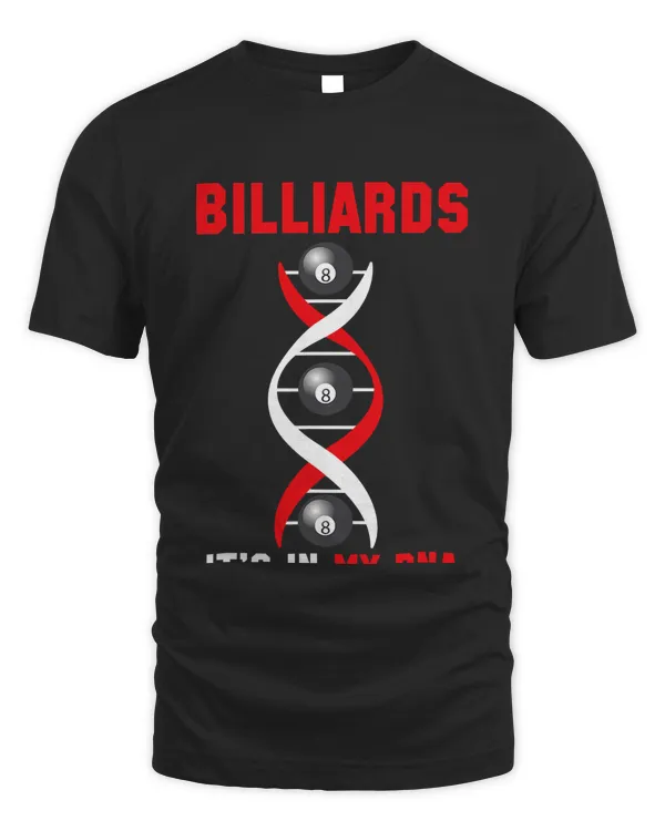 Billiards It's In My DNA Shirt Funny Fingerprint Game Player