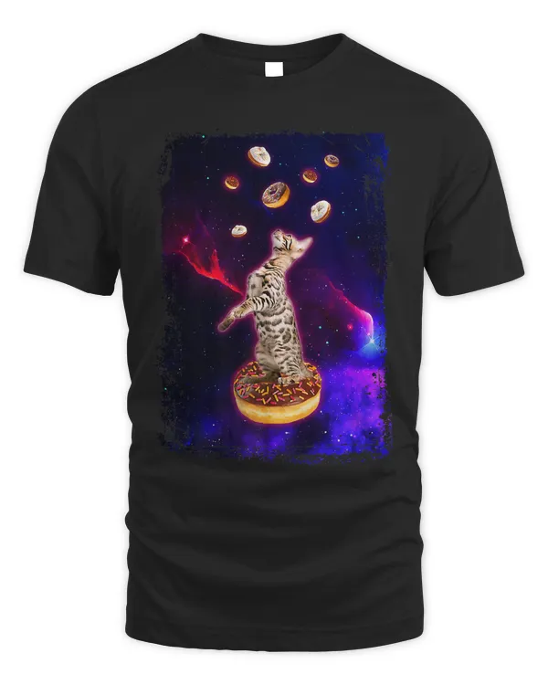 Bengal Cat in Space T-Shirt - Ocicat Kitty in Space Tee Premium T-Shirt