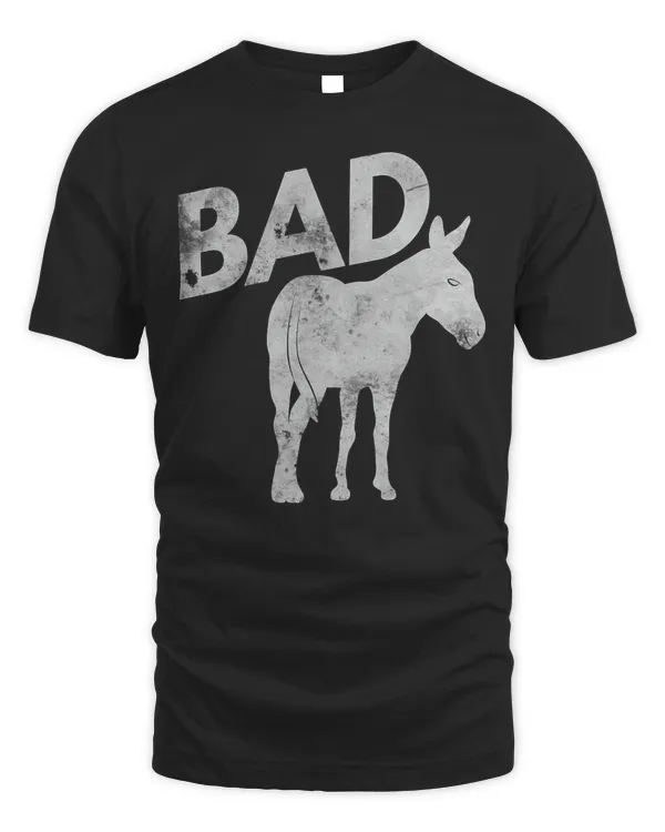 Bad Funny Donkeys Back Rude Party T-Shirt