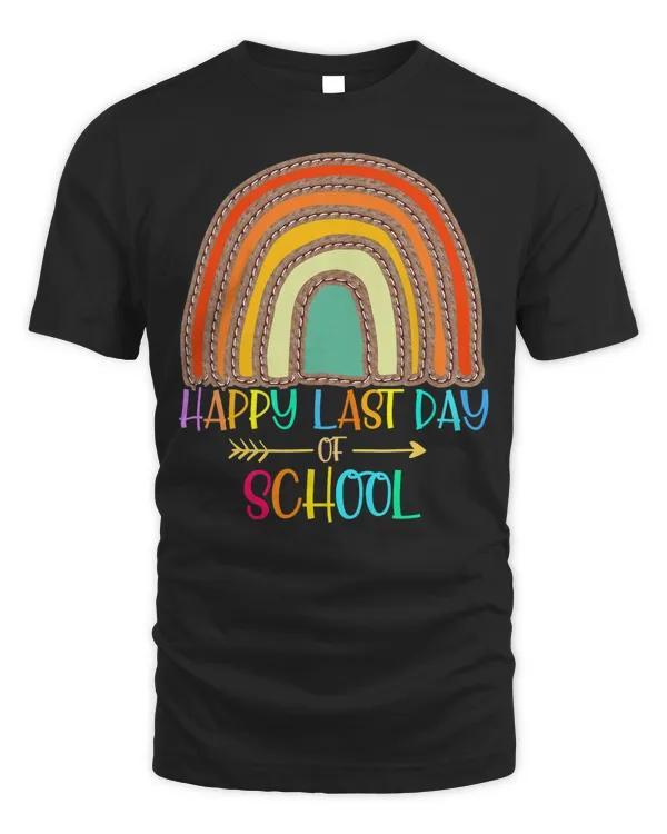 Happy Last Day of School Teacher Student Graduation Rainbow