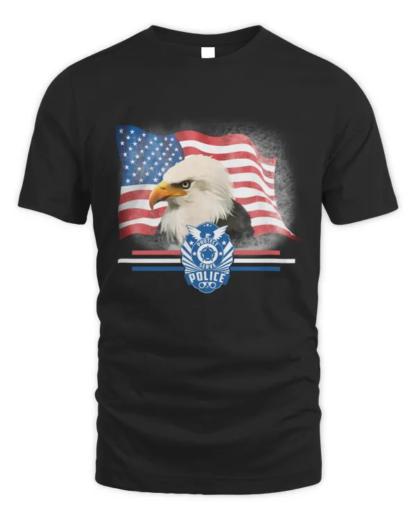 4th Of July Independence Day American Flag Police Support Gift