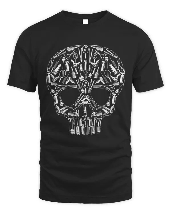 Barber Shop Skull T-Shirt