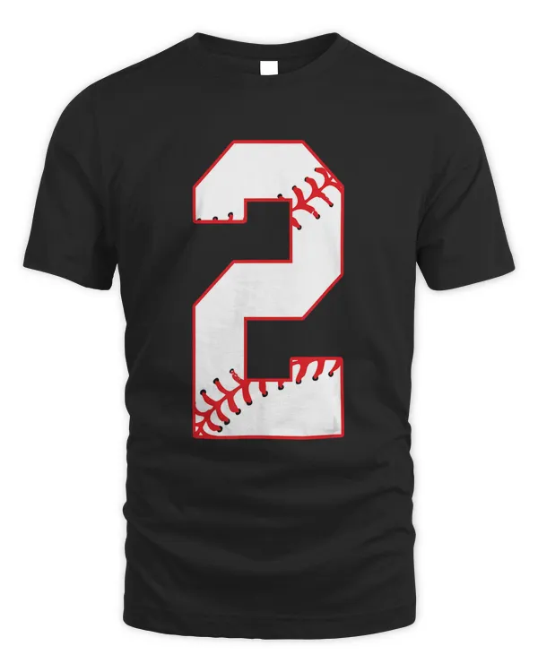 2nd Birthday Baseball T-Shirt 2 Years Old Party