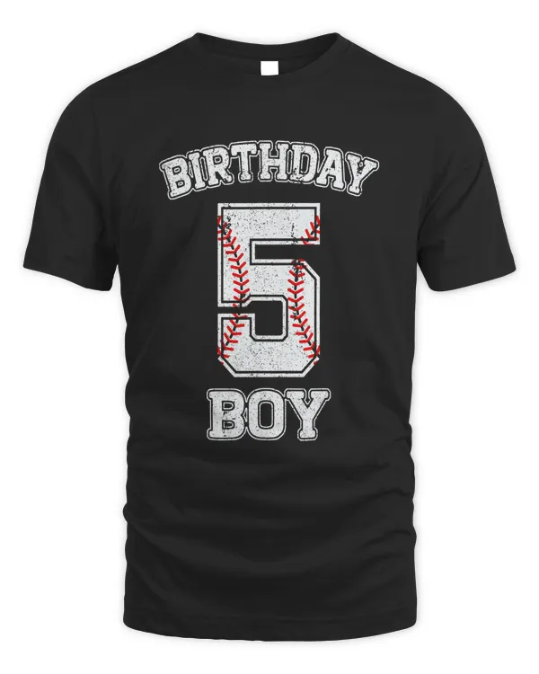 5th Birthday Gift Shirt 5th Baseball Born in 2014 T-Shirt