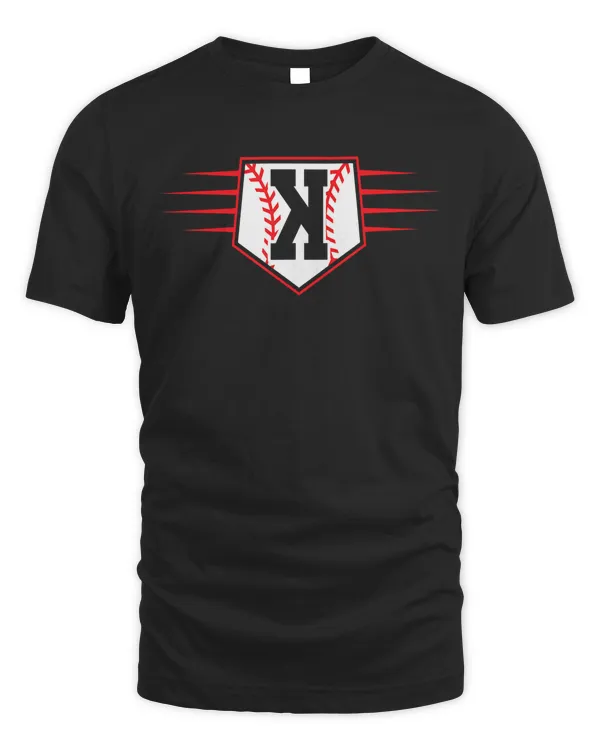Backwards K Baseball Pitcher Strikeout Graphic T-Shirt