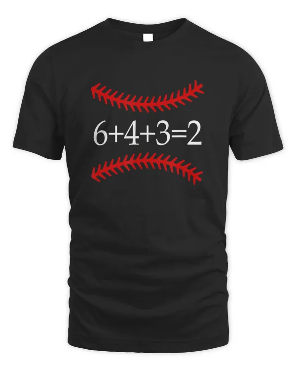 6 4 3 2 Baseball Math  Cute Softball Game Gift T-Shirt