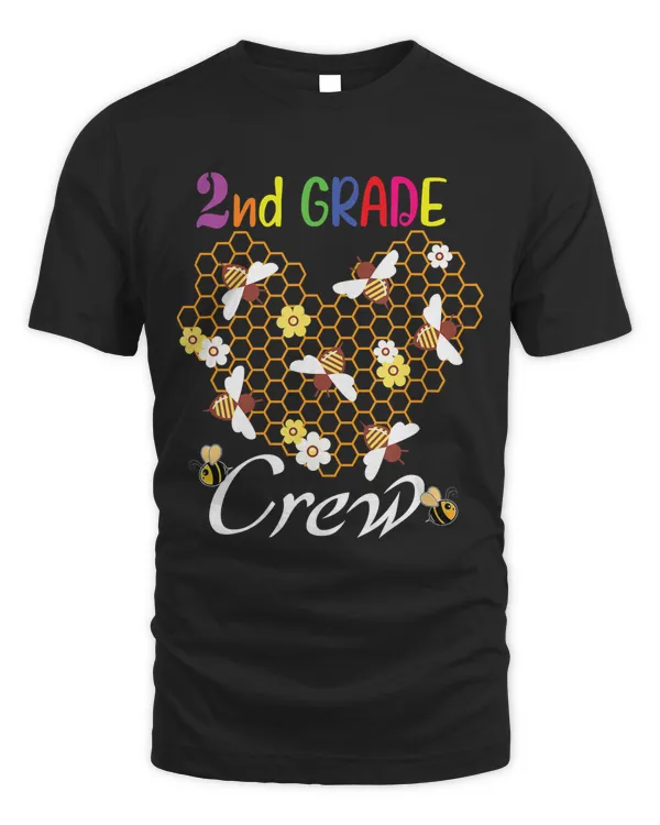2nd Grade Crew Bee Honeycomb Teacher Back To School Gift T-Shirt