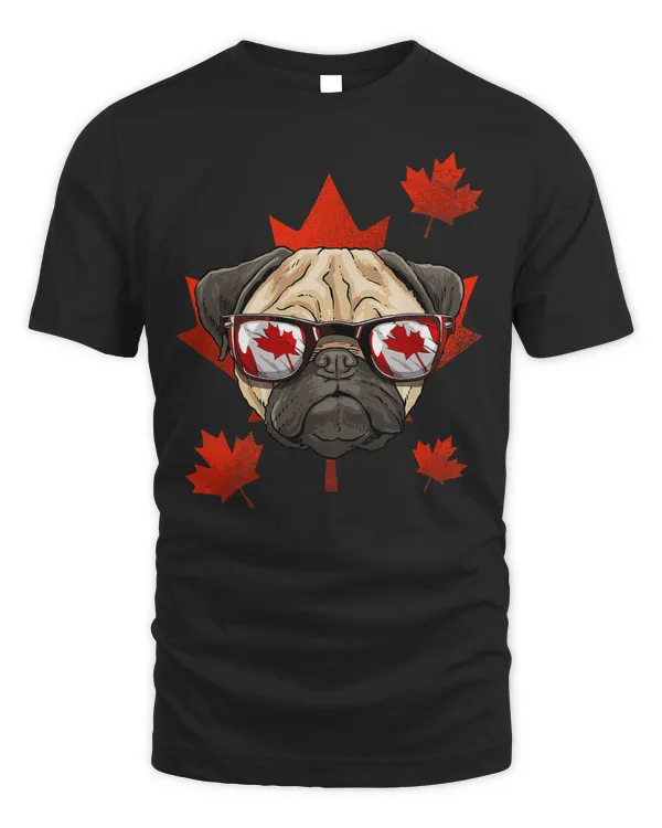 Pug Dog Canadian Pug Dog Maple Leaf Patriotic Canada Flag 185 Pug Dad Pug Mom