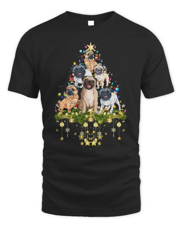 Pug Dog Christmas Dog Tree Lights Holiday Lover 250 Pug Dad Pug Mom