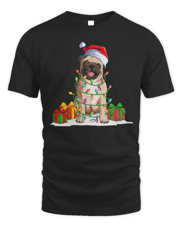 Pug Dog Christmas Pug Dog in Santa Hat Dog Lover Pug Owner Xmas 170 Pug Dad Pug Mom