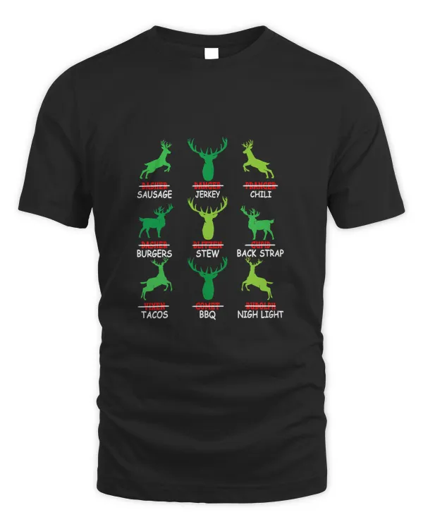Funny Christmas Deer Bow Hunting Santa Men Women Hunter T-Shirt