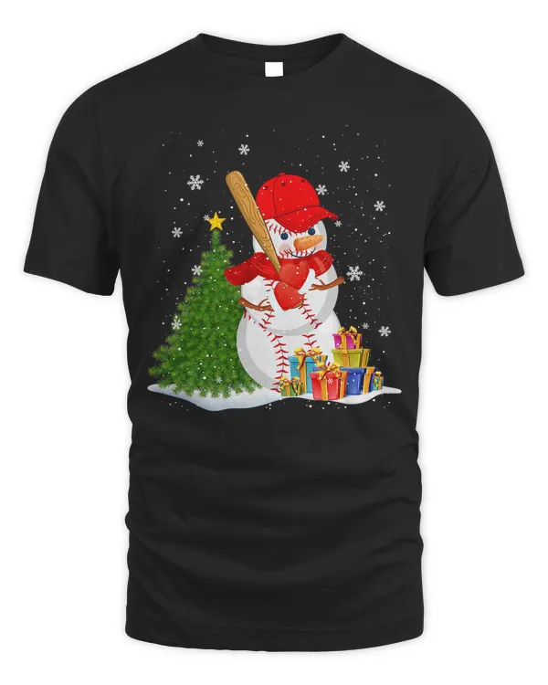 Baseball Baseball Snowman Balls Snow Christmas Xmas Men Women 108