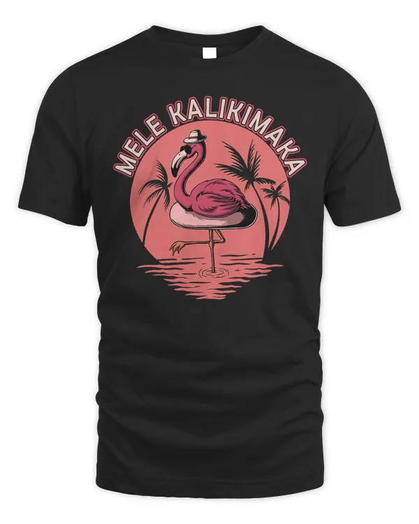 Flamingo Mele Kalikimaka Pink Flamingo Hawaiian Christmas Themed 462