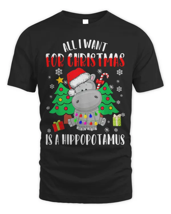 Hippopotamus All I Want for Christmas is a Hippopotamus Pajama Buffalo 125 Hippo