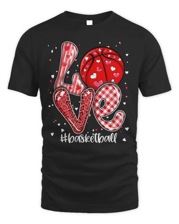 Basketball Cute Valentines Day Couple Hearts Basketball Sports Lover 130