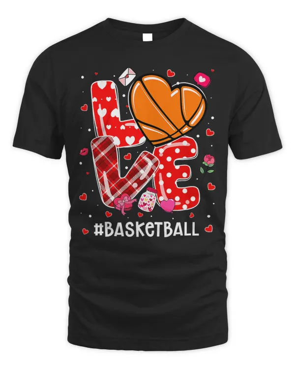 Basketball Cute Valentines Day Couple Hearts Basketball Sports Lover 138