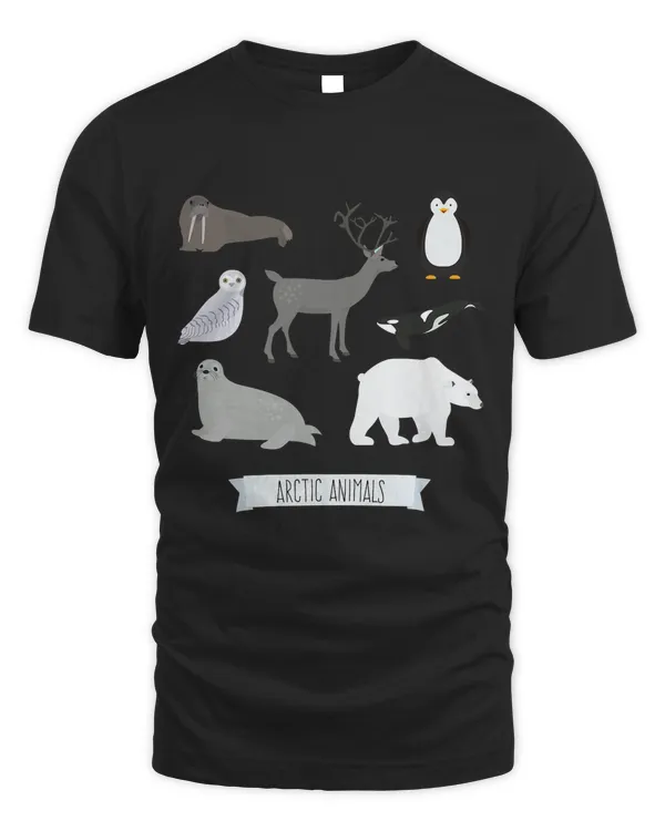 Arctic Animals Gift Walrus Penguin Polar Bear Arctic Kids T-Shirt