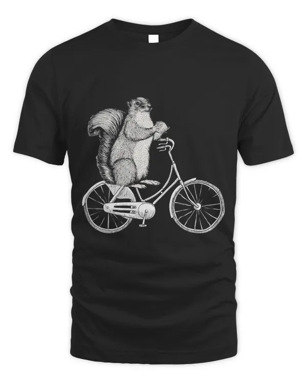 Squirrel Riding A Bicycle Biker Squirrel T-Shirt
