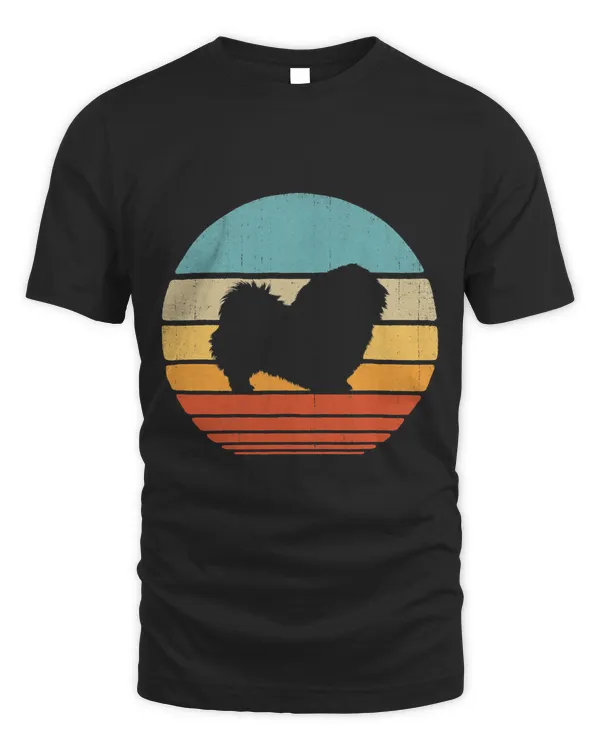 Pekingese Retro Vintage 60s 70s Men Women Gifts Dog Lover T-Shirt