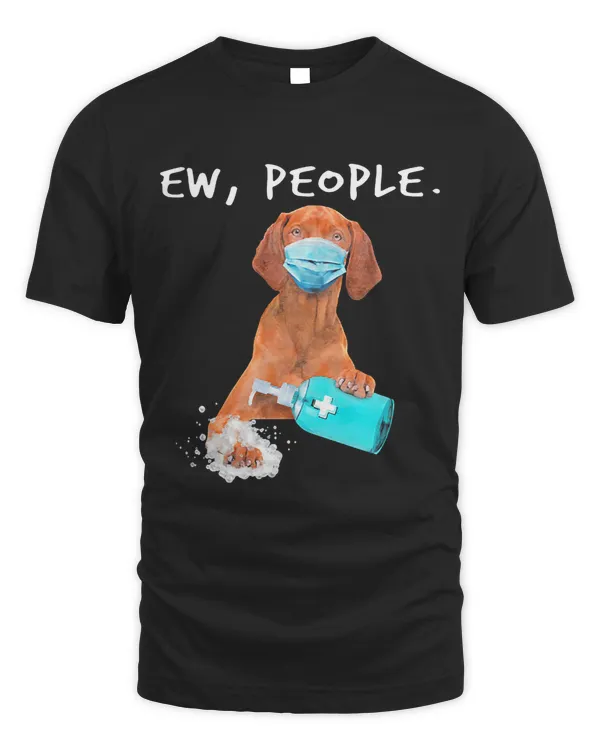 Vizsla Ew People Dog Wearing A Face Mask T-Shirt