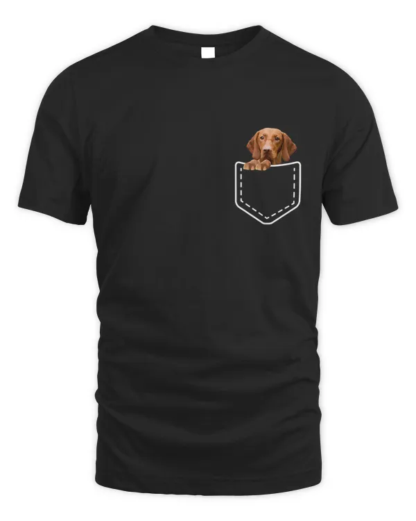 Vizsla Puppy Inside Pocket Shirts Pocket Cute Vizsla T-Shirt