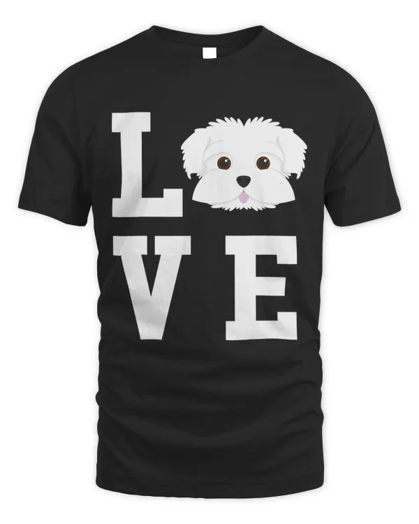 I Love My Dog - Maltese Dog Lover T-Shirt