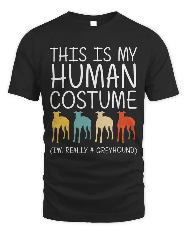 Greyhound Halloween Human Costume Dog Pet Easy DIY Gift T-Shirt
