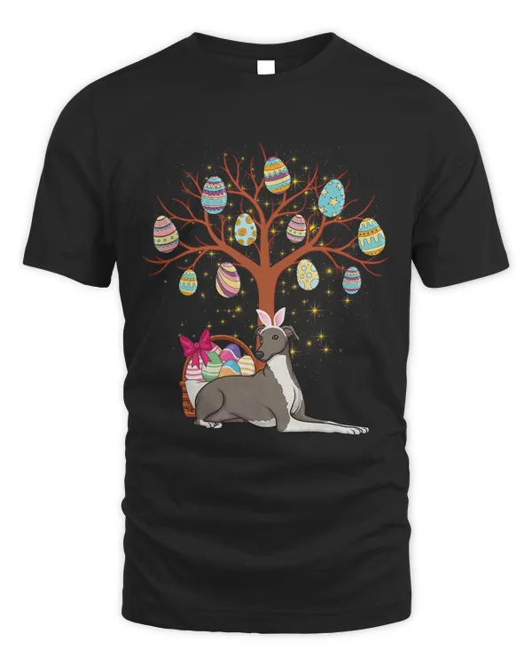 Greyhound Hunt Eggs Tree Vintage Truck Easter Day T-Shirt
