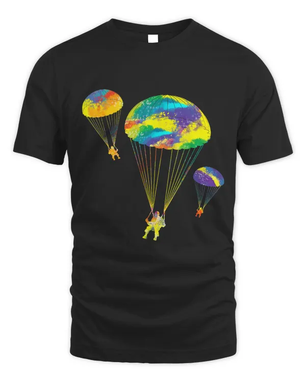 Colorful Parachute Skydiving Skydive Parachuting Gift T-Shirt