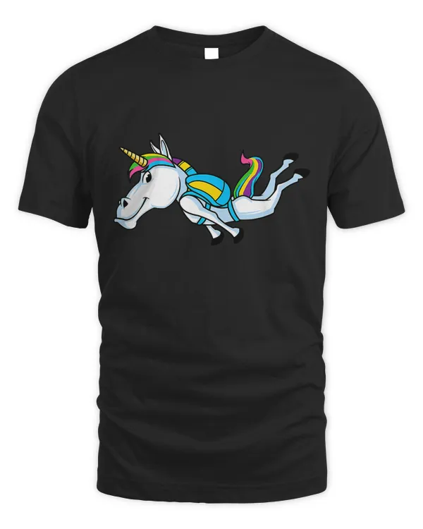Funny Unicorn Sports Skydiving Magical Parachuting Skydiver Premium T-Shirt