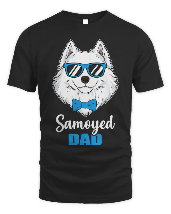 Mens Funny Samoyed Dad Gift Idea Proud Dog Owner T-Shirt