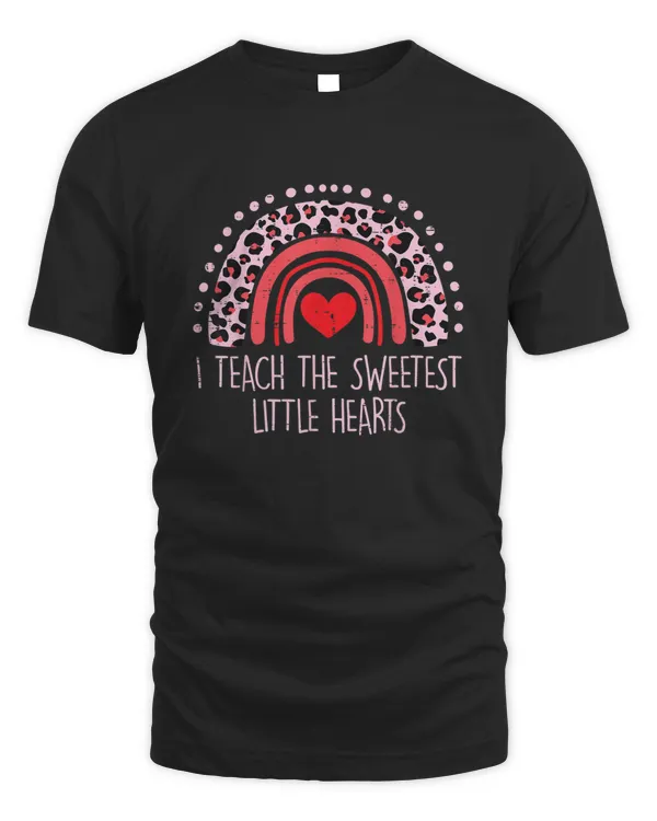 I Teach The Sweetest Hearts Rainbow Teacher Valentines Day