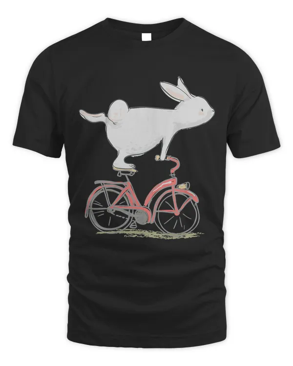 Cute Bunny Rabbit On Bike  Cycling  Bicycle T-Shirt & Gift