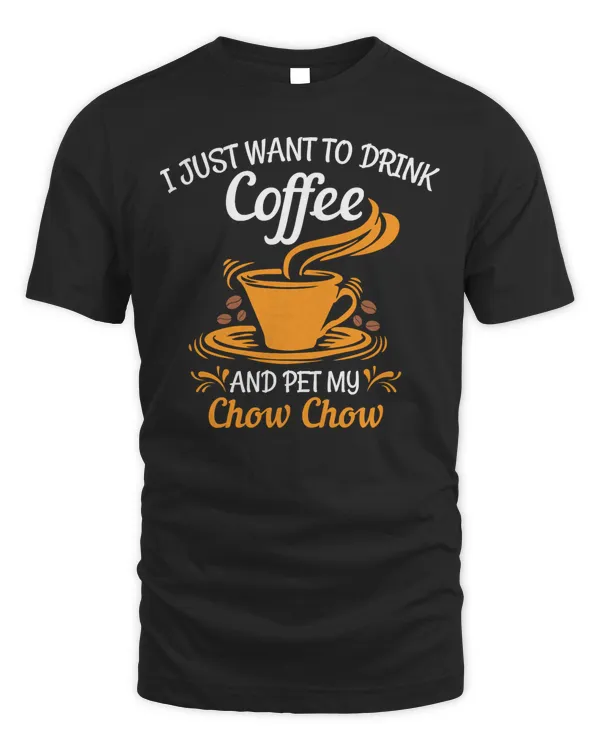 Drink coffee pet Chow Chow fun long sleeve t-shirt
