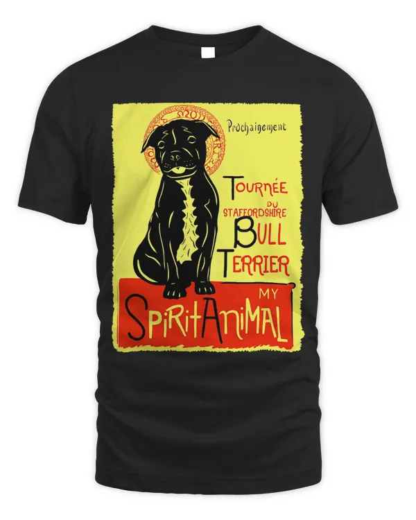 Cute American Staffordshire Bull Terrier Dog Art Gift T-Shirt