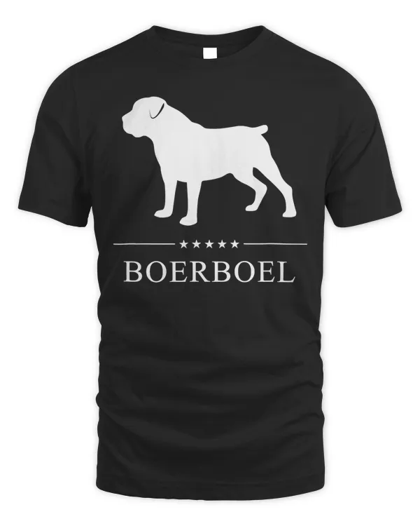 Boerboel Dog White Silhouette T-Shirt