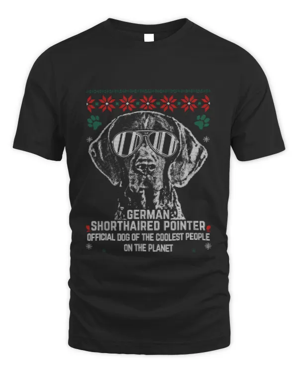 Dog of the Coolest German Shorthaired Pointer Xmas T-Shirt