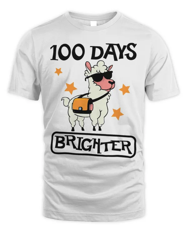 100 Days Brighter Llama 100 Days Of School Teacher Kids